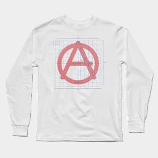 anarchist symbol - on 'white' Long Sleeve T-Shirt
